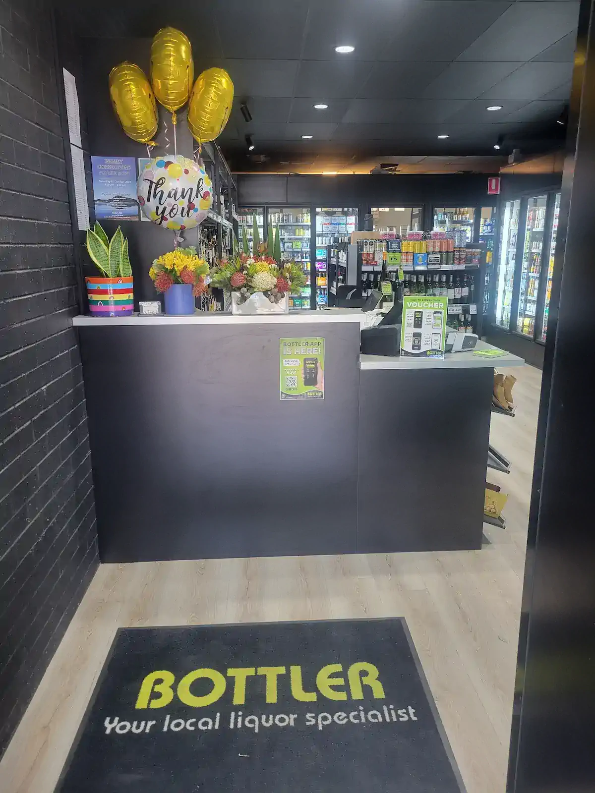 Bailey Bottle Shop counter